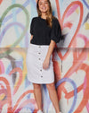 Ashleigh White Denim Skirt
