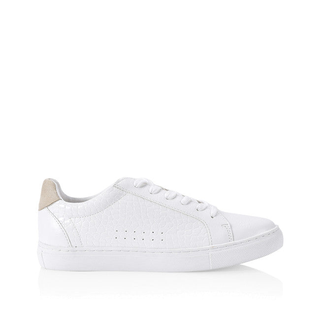 Whisper Sneaker - White Mini Croc